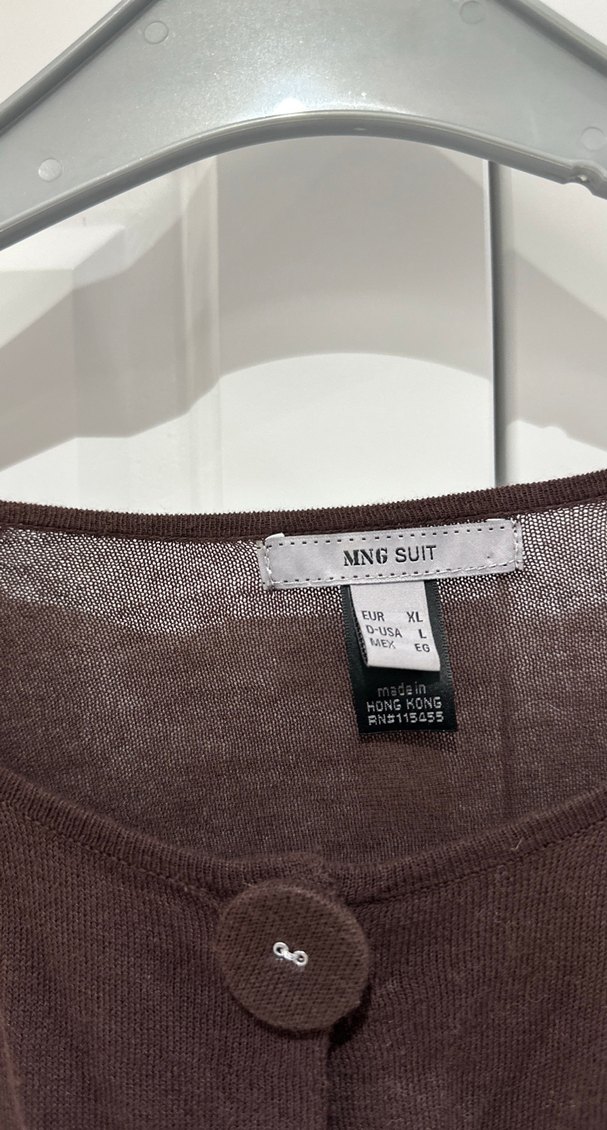 Mango Kadın Kahverengi Düğmeli Hırka - Görsel 3