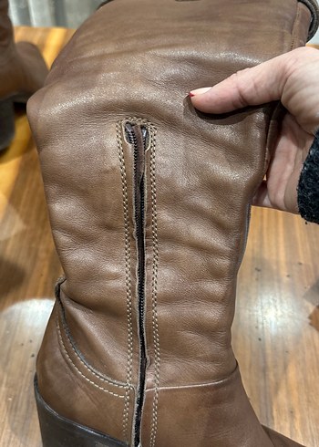 Araköy Kahverengi Deri TokalıKadın Çizme - Görsel 4