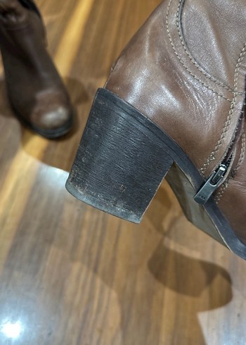 Araköy Kahverengi Deri TokalıKadın Çizme - Görsel 3