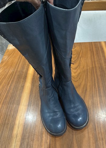 Kadın Mavi Deri Çizme - Görsel 2