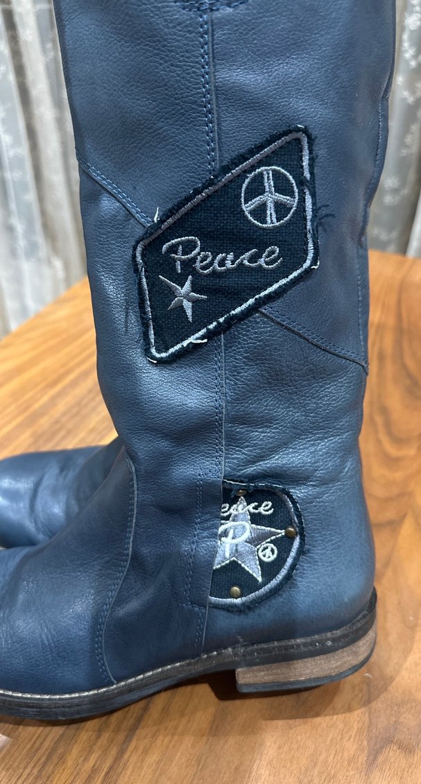 Kadın Mavi Deri Çizme - Görsel 3