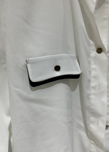 Agenda Düğmeli Beyaz Kadın Gömlek - Görsel 3