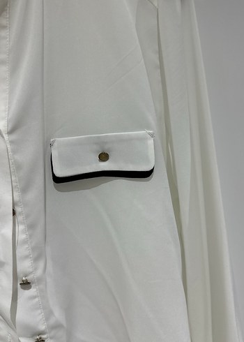 Agenda Düğmeli Beyaz Kadın Gömlek - Görsel 4