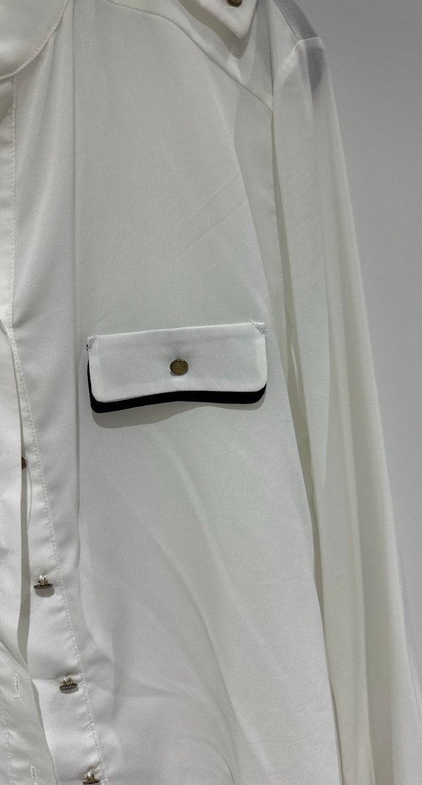 Agenda Düğmeli Beyaz Kadın Gömlek - Görsel 4