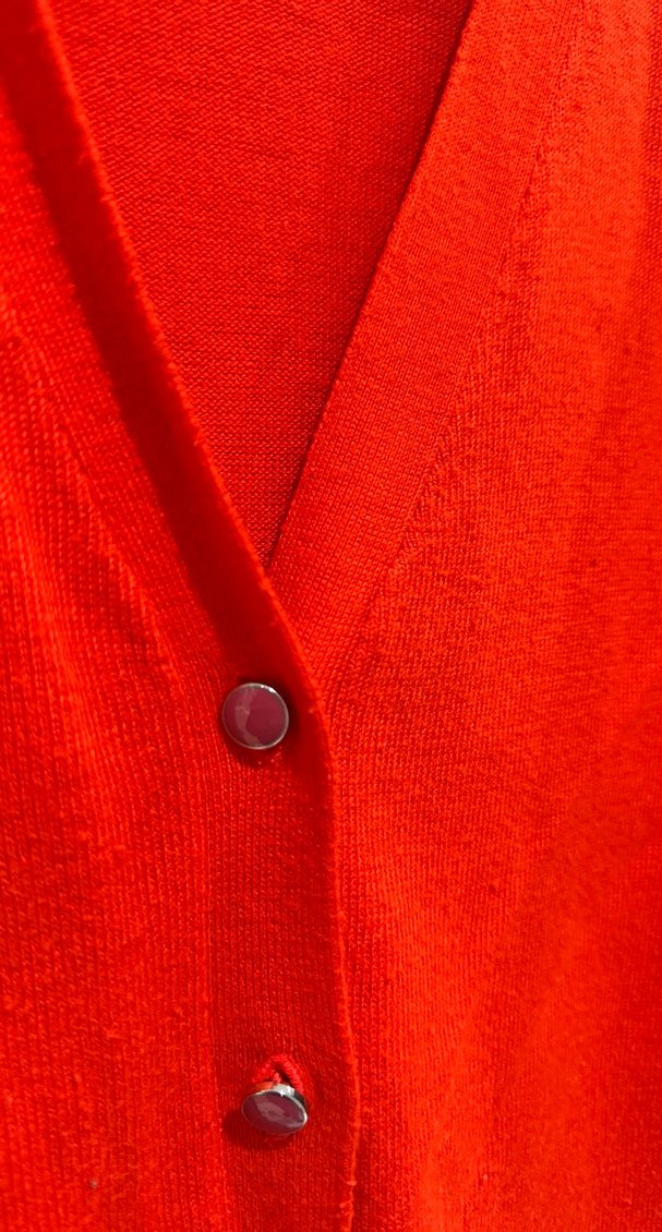 Mango Düğmeli Kırmızı Kadın Midi Hırka - Görsel 2