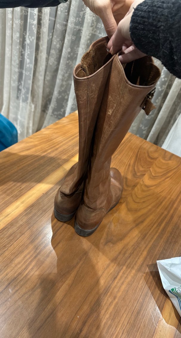 Kahverengi Deri Kadın Çizme - Görsel 2