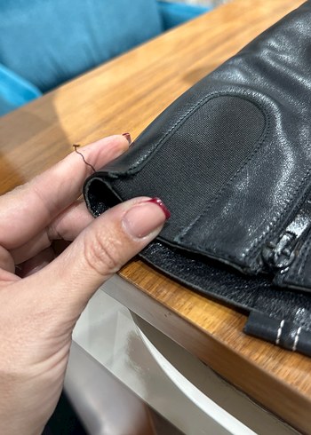 Kadın Siyah Deri Çizme Tokalı - Görsel 5