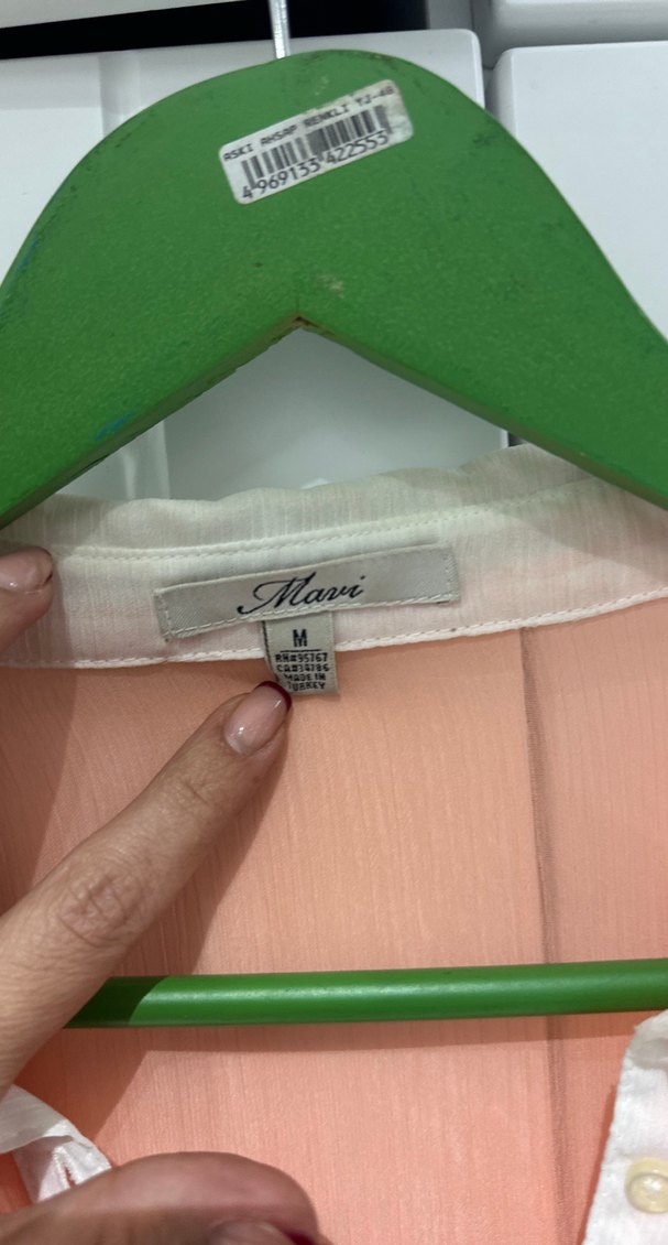 Mavi şifon gömlek - Görsel 2