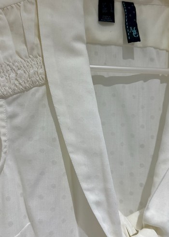 MangoBeyaz Kemerli Halter Yaka Kolsuz Bluz - Görsel 3