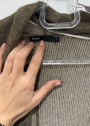 Batik Kadın Kahverengi Uzun Kollu Sade Hırka - Görsel 3