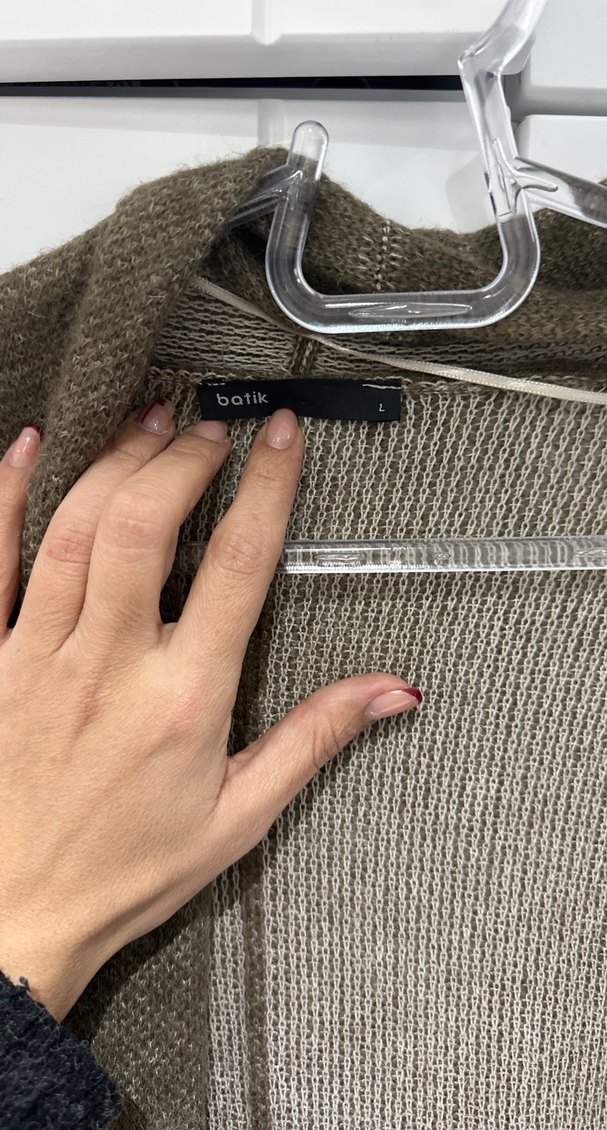 Batik Kadın Kahverengi Uzun Kollu Sade Hırka - Görsel 3