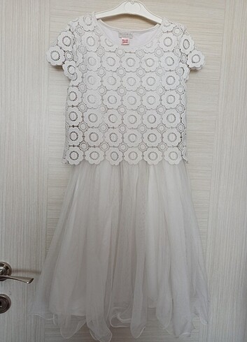 LC Waikiki Kız çocuk beyaz prenses elbise  - Görsel 2