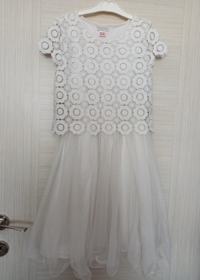 LC Waikiki Kız çocuk beyaz prenses elbise  - Görsel 2