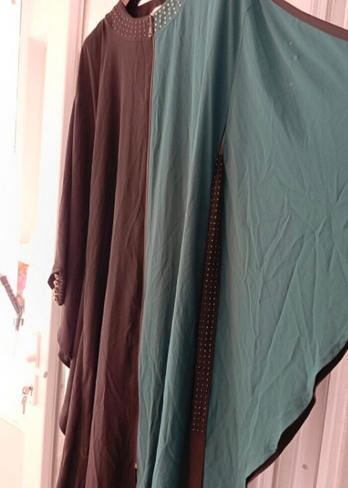 Zümrüt yeşili yeni ferace - Görsel 3