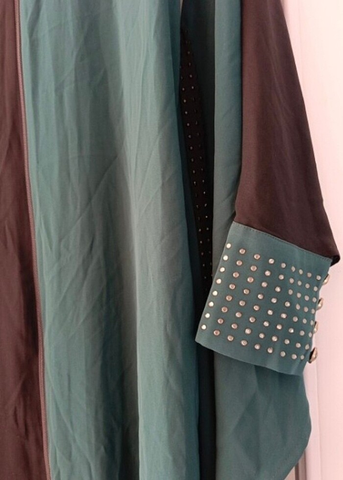 Zümrüt yeşili yeni ferace - Görsel 5