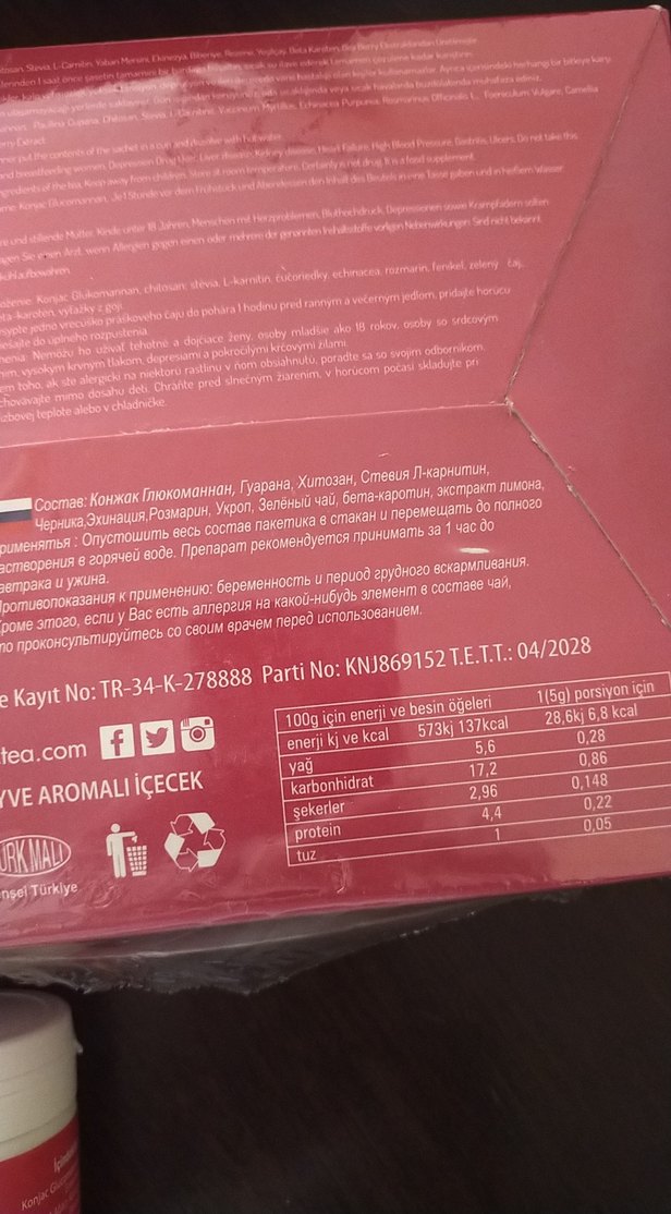 Konjac Çayı 60 Süzen Poşet - Görsel 2
