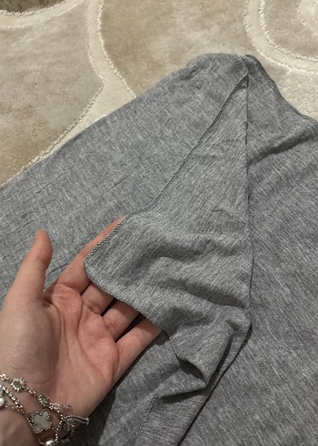 Gri Penye Kadın Şal - Görsel 2