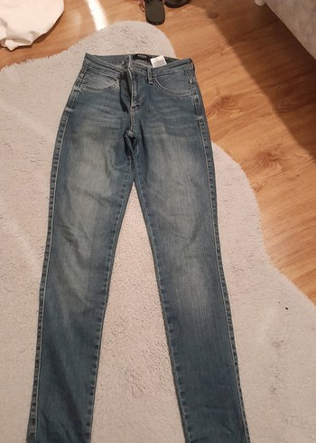 27 Beden Mavi Normal Boy Kadın Denim Jean