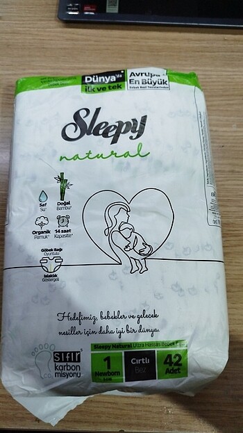 Sleepy Sleepy Natural bebek bezi