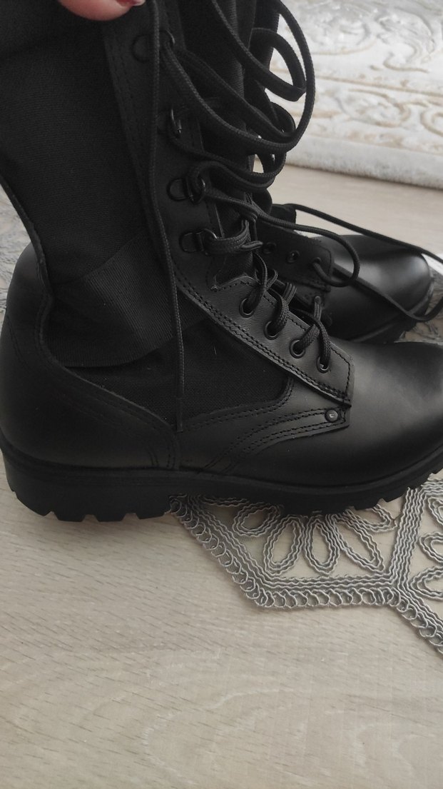 Siyah Erkek askeriye  Goth Bot - Görsel 3