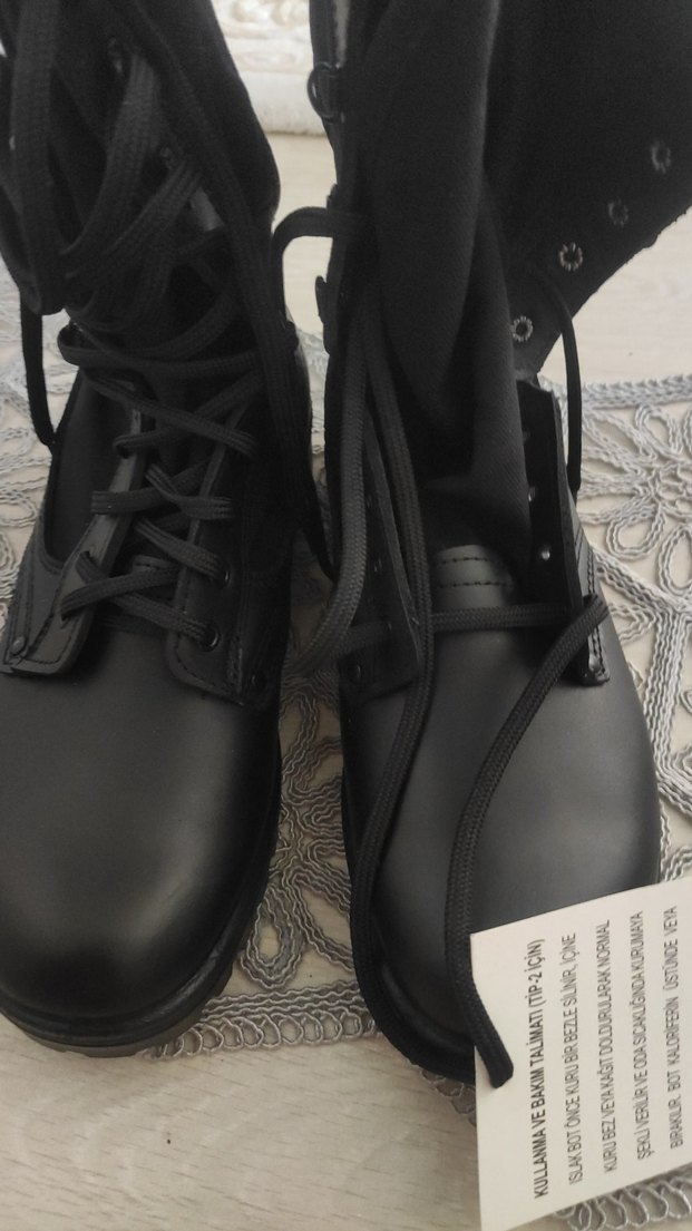 Siyah Erkek askeriye  Goth Bot - Görsel 2