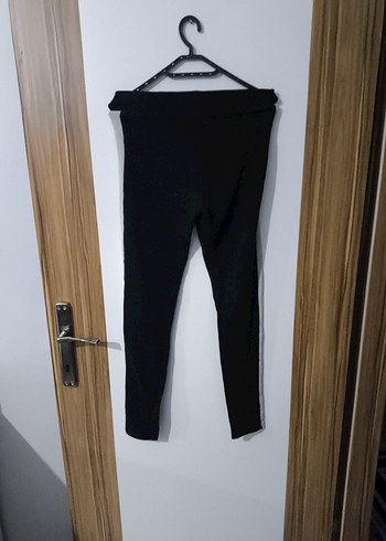 Siyah Gri Yan Şeritli Spor kız çocuk Tayt - Görsel 2