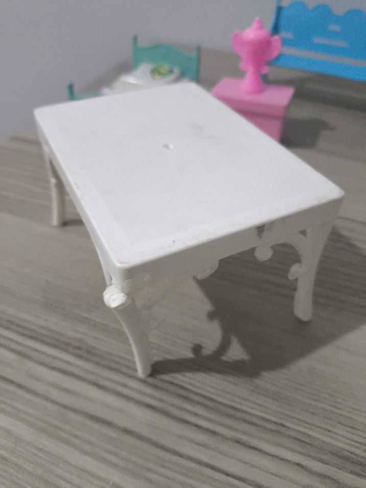 Pastel Mavi Mini Oyuncak Mobilya Seti - Görsel 3