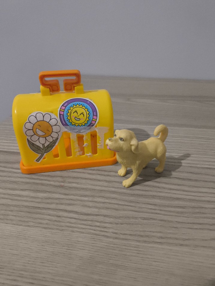 Sarı Oyuncak Köpek ve Taşıma Kutusu - Görsel 2