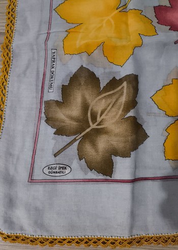 yaprak desenli oyalı yazma - Görsel 2