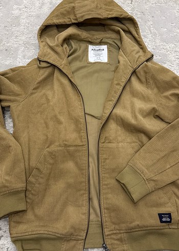 Pull and Bear Bej Fermuarli Erkek Sweatshirt Ceket