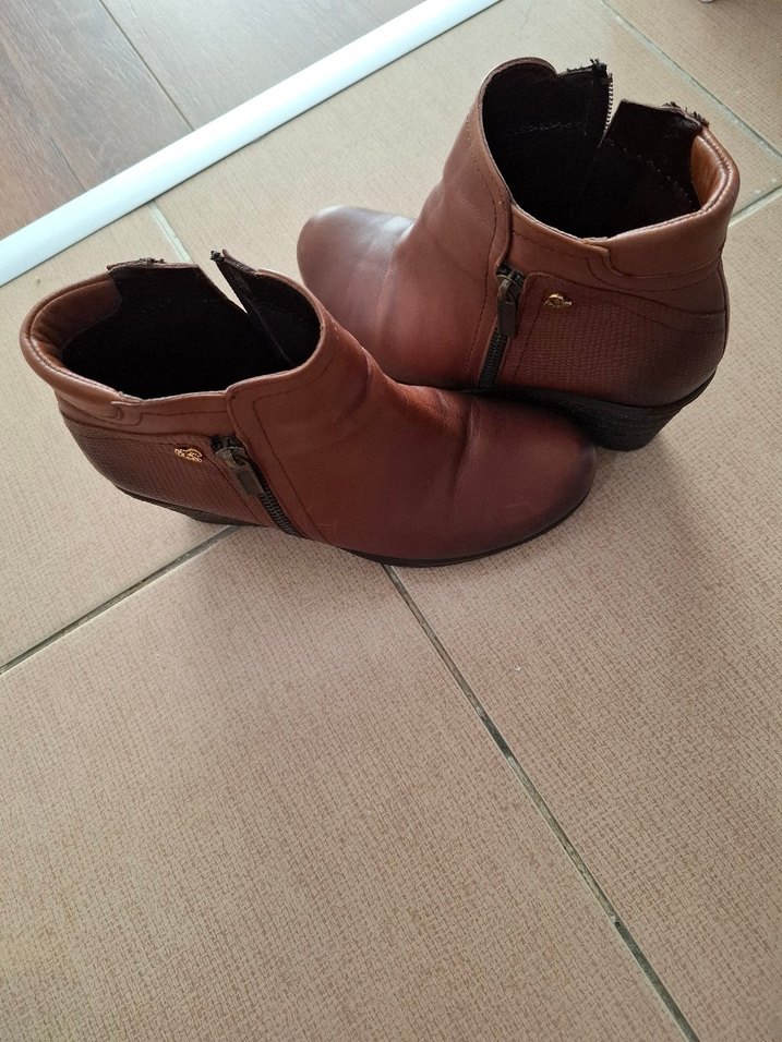 Deri Taba Kadın Dolgu Topuklu Bot - Görsel 5