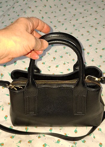 Siyah Deri Fermuarlı Kadın Çantası - Görsel 3