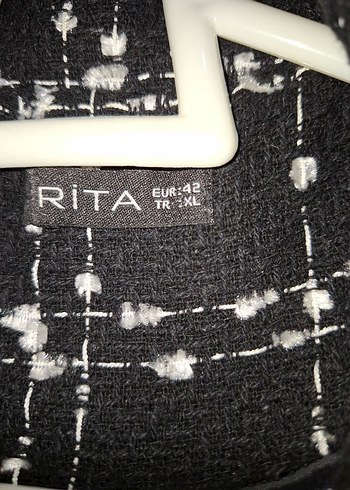 Düğmeli Siyah Ekose Kadın Blazer - Görsel 4