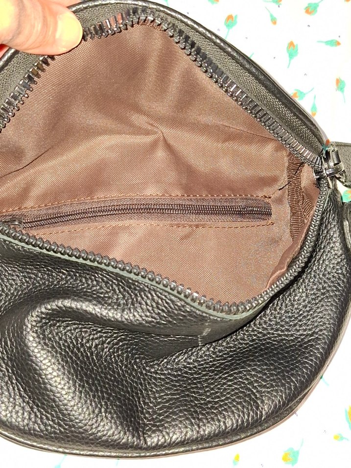 Siyah Deri Kadın Çapraz Çanta - Görsel 2