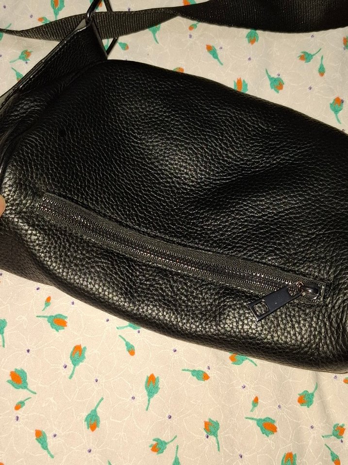 Siyah Deri Kadın Çapraz Çanta - Görsel 4