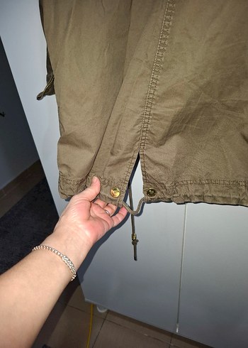 Bej Kemerli Midi Kadın Ceket - Görsel 6