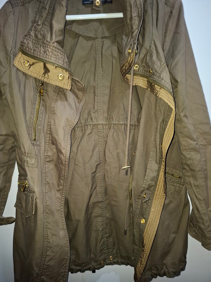 Bej Kemerli Midi Kadın Ceket - Görsel 2