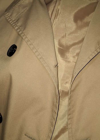 Bej Kadın Midi Trençkot - Görsel 5