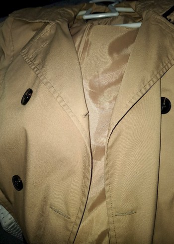 Bej Kadın Midi Trençkot - Görsel 4