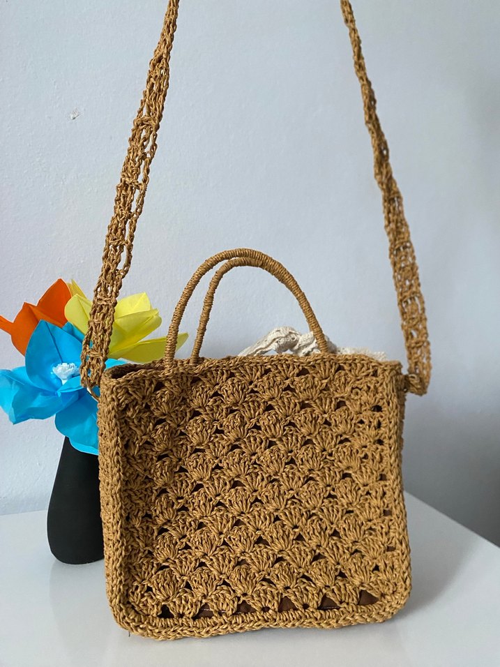 Dantel Detaylı Bohem Örgü Kadın Çanta - Görsel 3