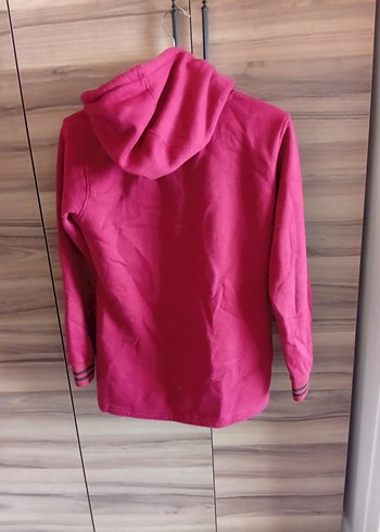 Diğer Renkli Baskılı Kırmızı Kapüşonlu Sweatshirt
