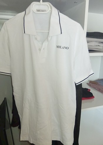 Beyaz Erkek Polo Yaka Tişört