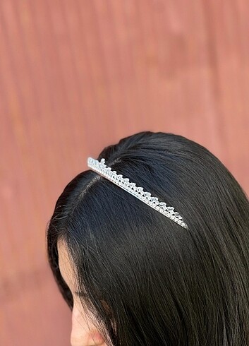 Zirkon taşlı gelin tacı nikah tacı nişan tacı  - Görsel 4