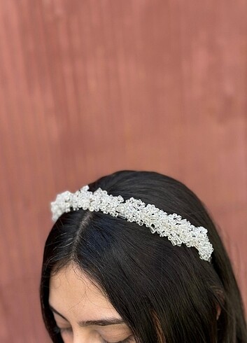 Kristal taşlı gelin tacı nikah tacı nişan tacı  - Görsel 4