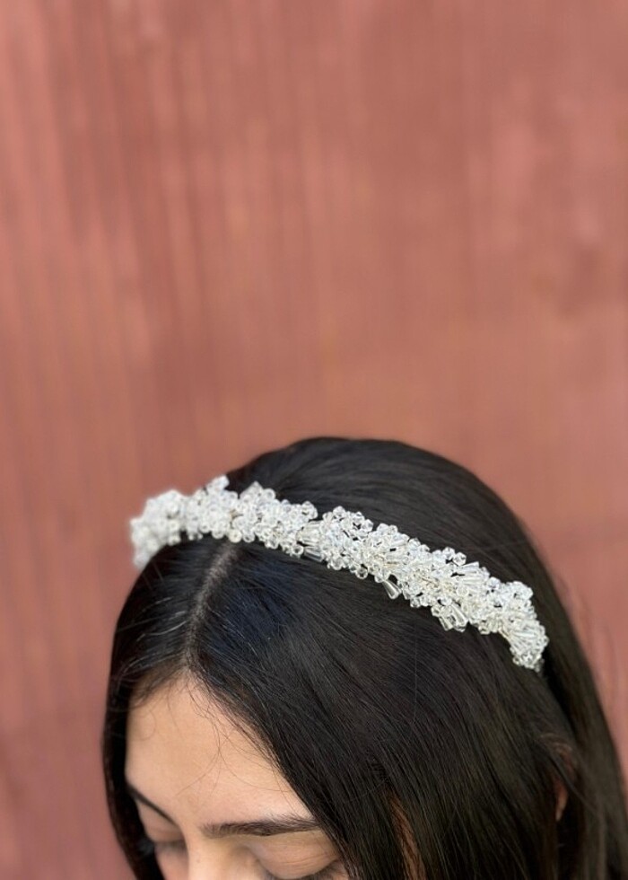 Kristal taşlı gelin tacı nikah tacı nişan tacı  - Görsel 4