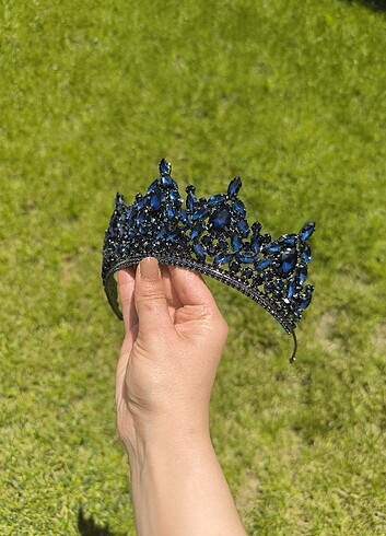 Lacivert kına tacı nişan tacı  - Görsel 2