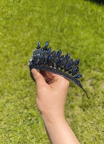 Lacivert kına tacı nişan tacı  - Görsel 4