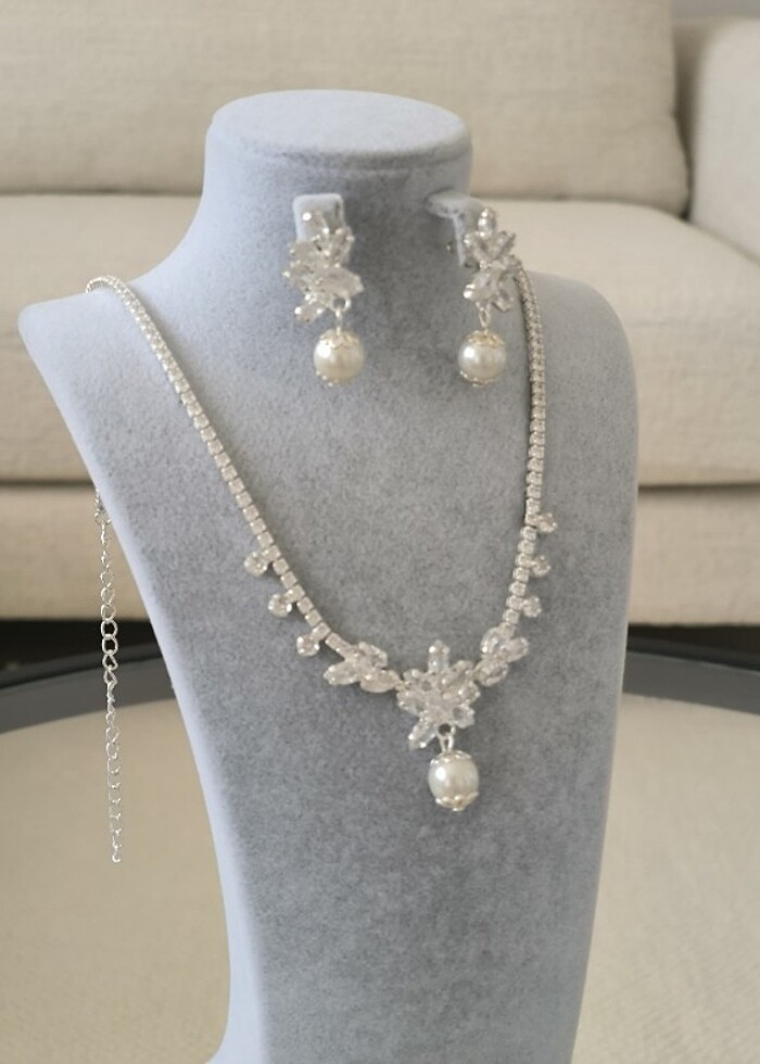 Premium zirkon taşlı gelin seti  - Görsel 5