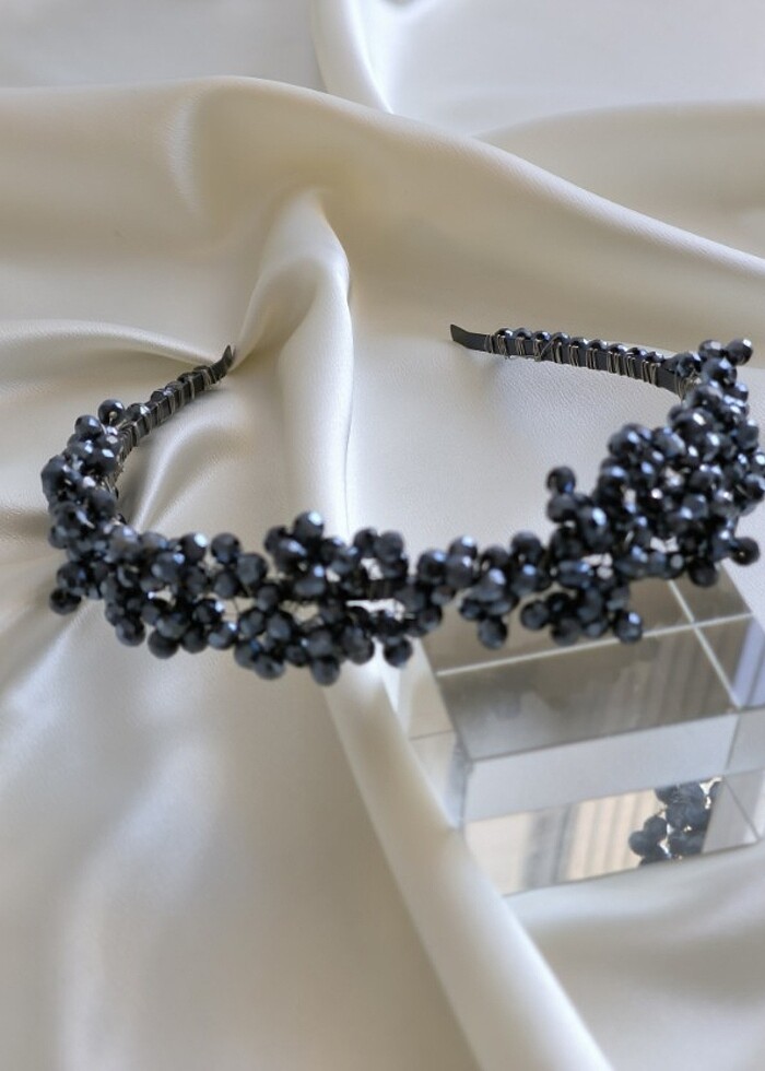 Lacivert boncuklu kına tacı  - Görsel 5