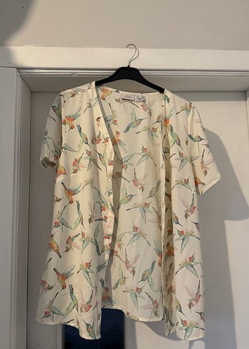 Bohem Desenli V Yaka Midi Kadın Gömlek - Görsel 2